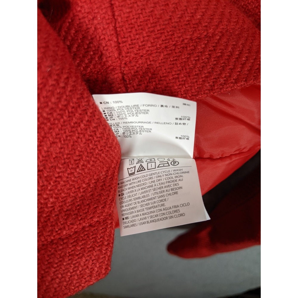 Old Navy Red Peacoat Girls XL (14) Acrylic Heavy Knit Double Breasted Cozy NWT - Picture 9 of 10
